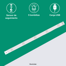 Luces inteligentes con sensor de movimiento 5 bombillas