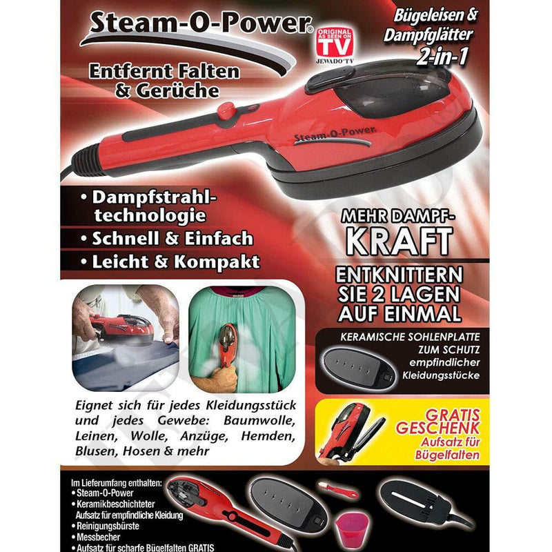 Plancha de mano a vapor que elimina malos olores y bacterias.