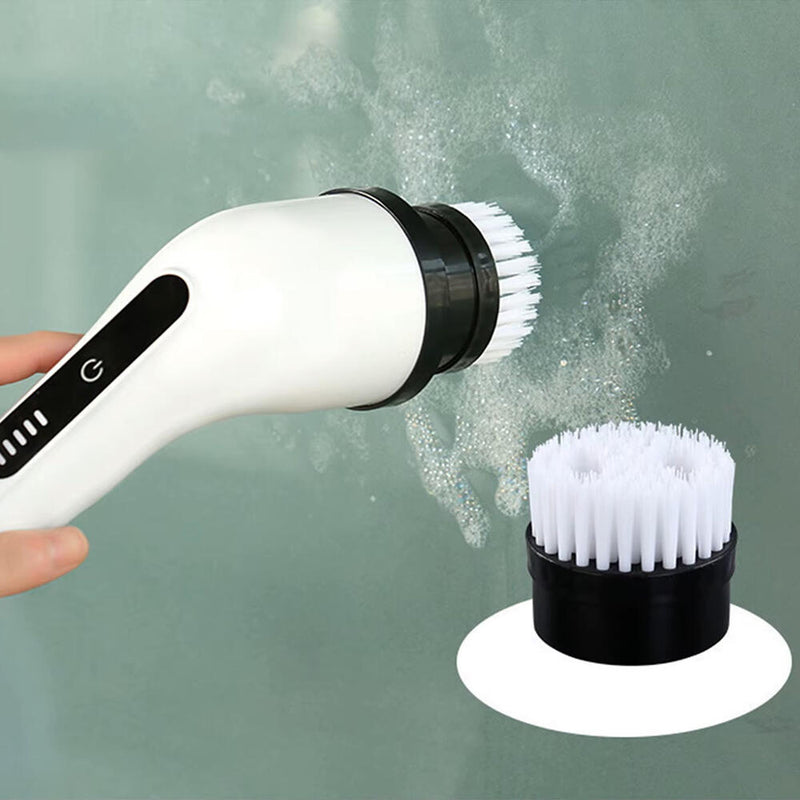 Cepillo de limpieza eléctrico giratorio con 9 cabezales para baño, cocina y coche